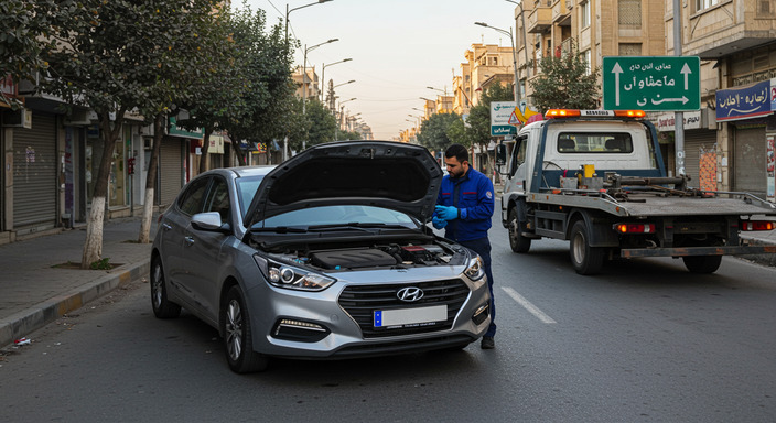 امداد خودرو هیوندا تعمیرگاه گیربکس هیوندا و کیا در تهران جوزستان